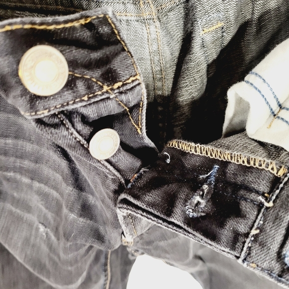 Men's American Eagle Black Jeans Low Rise Boot 32 / 30 - Picture 7 of 7